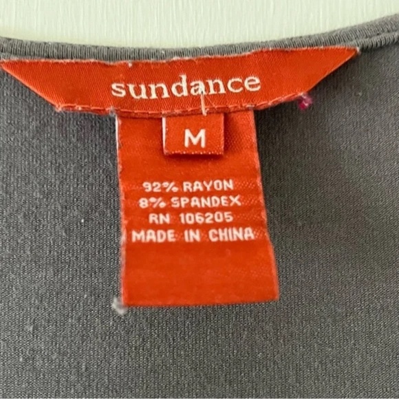 Sundance | Gray Sleeveless Smocked V-Neck Midi Dress, Medium - Picture 5 of 6